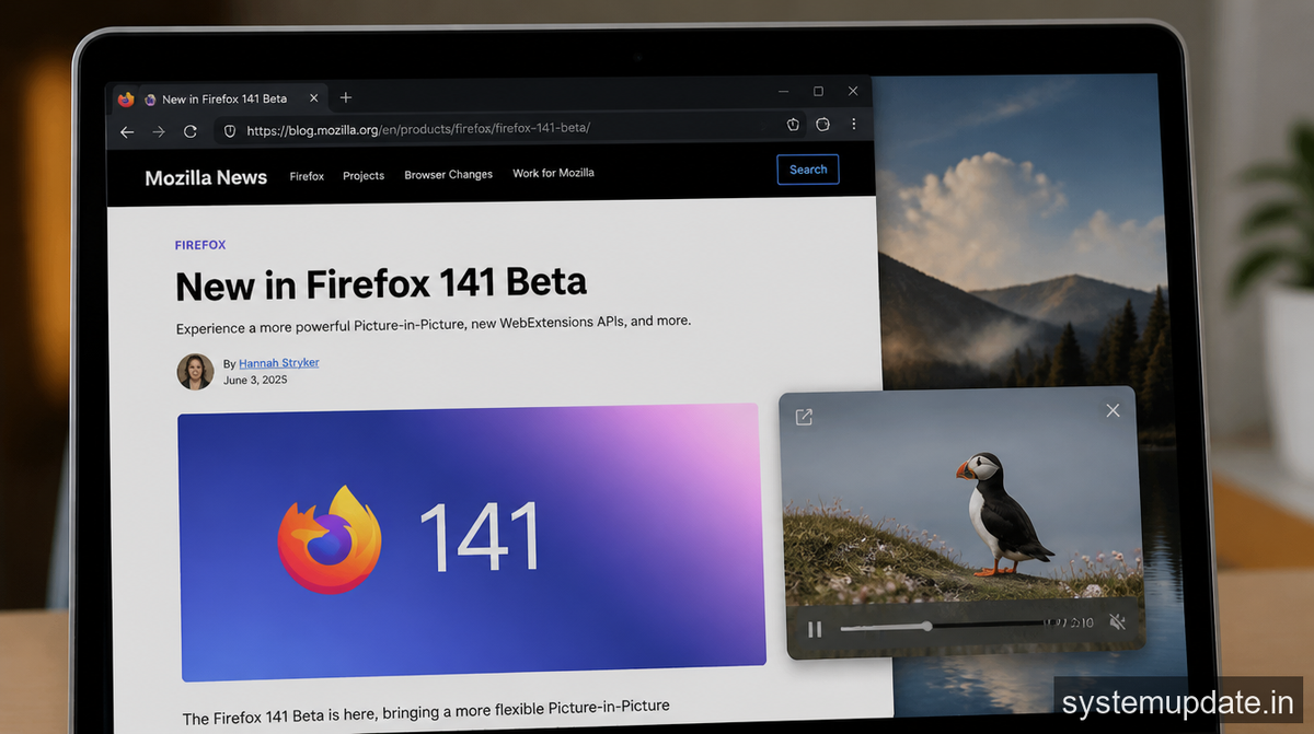 Firefox 141 Beta: Enhanced Picture-in-Picture and WebExtensions API Updates
