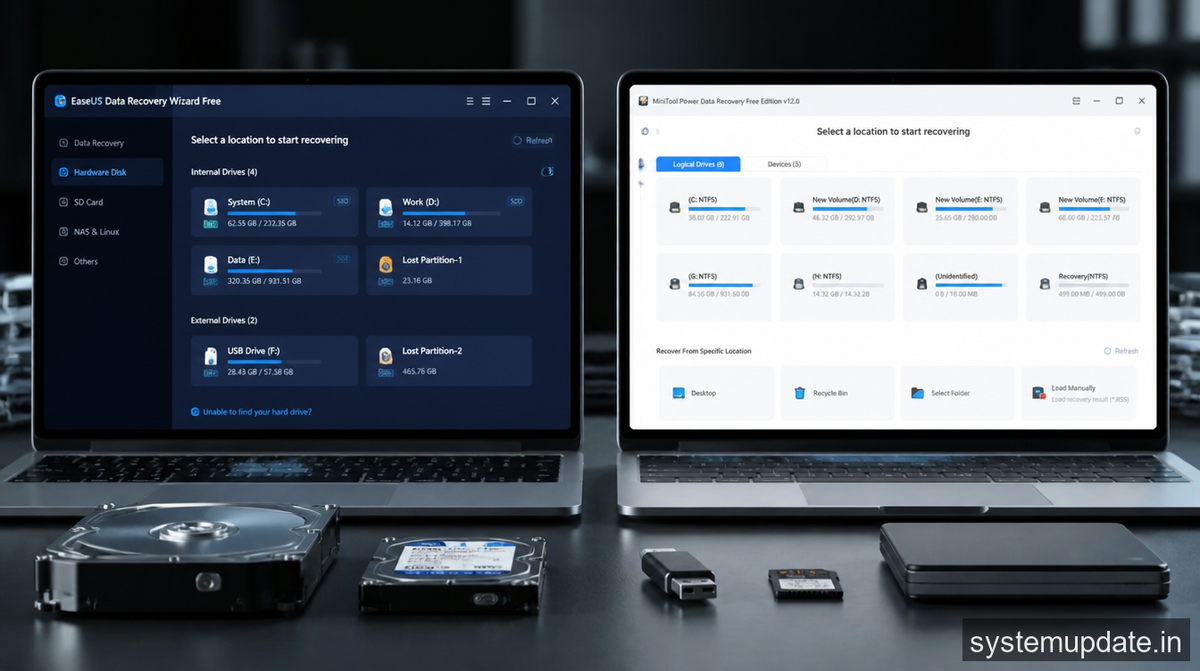 Best Free Data Recovery Software in 2026: EaseUS vs MiniTool Compared 2 Best Free Data Recovery Software in 2026: EaseUS vs MiniTool Compared