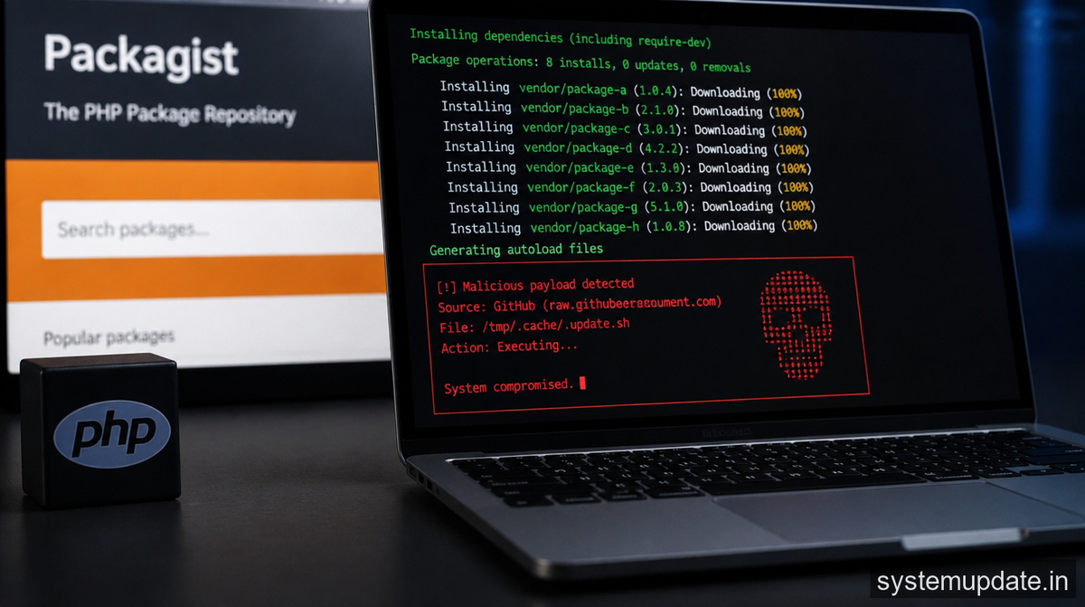 Packagist Supply Chain Attack Infects 8 Packages Using GitHub-Hosted Linux Malware 3 Packagist Supply Chain Attack Infects 8 Packages Using GitHub-Hosted Linux Malware