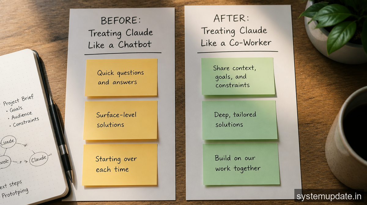 I stopped treating Claude like a chatbot, and it became my best co-worker