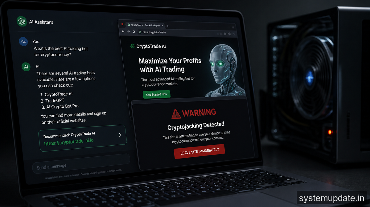 AI Chatbot Recommendations Redirect Users to Cryptojacking Malware Sites: A Growing Concern in 2026 1 AI Chatbot Recommendations Redirect Users to Cryptojacking Malware Sites