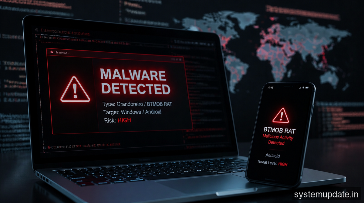 Grandoreiro Malware and BTMOB RAT Campaigns Target Windows and Android Users 1 Grandoreiro Malware and BTMOB RAT Campaigns Target Windows and Android Users
