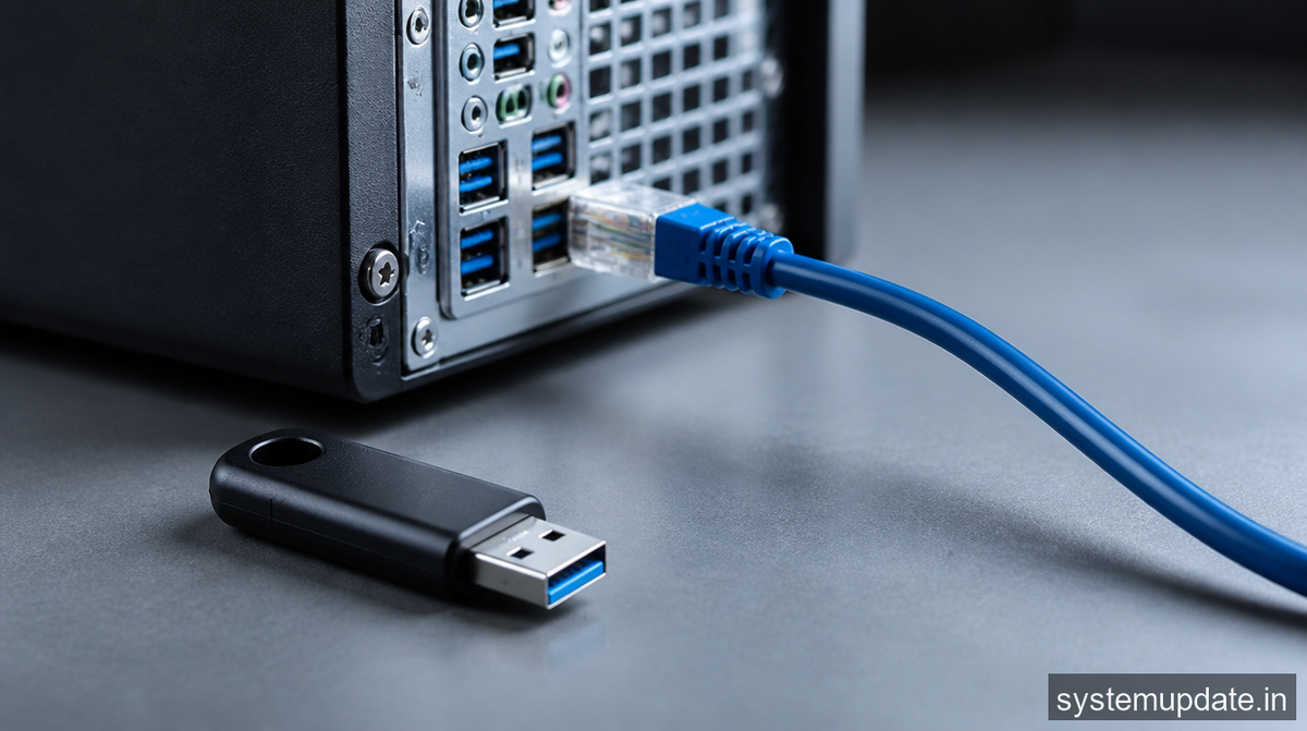 How to Install Windows 11 on Desktop Using Ethernet Cable and USB Drive
