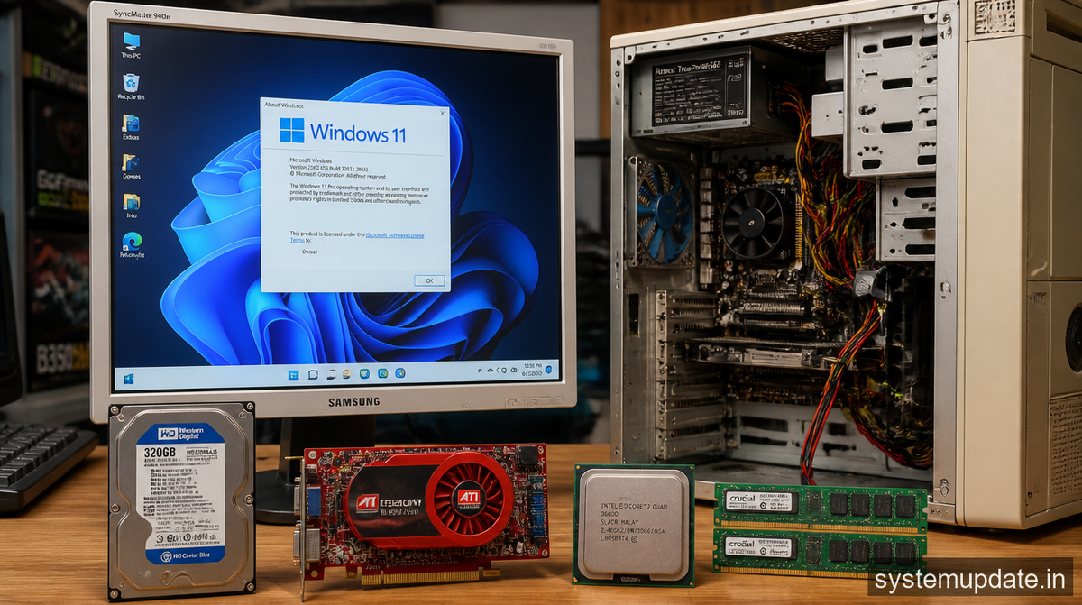 RAM crisis provokes enthusiast to try Windows 11 on DDR1-era hardware — other key vintage components included the Core 2 Q6600 and ATI Radeon HD 4650 AGP