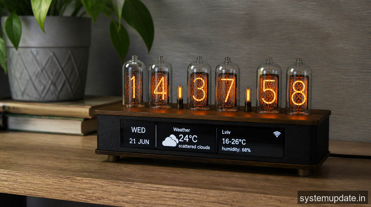 DIY Nixie‑Inspired ESP32 Clock Shows Time and Weather on a Budget – 2026 Review 2 DIY Nixie‑Inspired ESP32 Clock Shows Time and Weather on a Budget